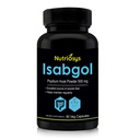 Isabgol Psyllium Husk 500mg Supplement, Ausgezeichnete Quelle der löslichen Faser, 90 Veg Kapseln