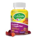 Culturelle Daily Probiotic for Kids + Veggie Fiber Gummies (Ages 3+) - 60 Count - Verdauungs- und Immununterstützung – Berry Flavor mit Vitamin C Boost