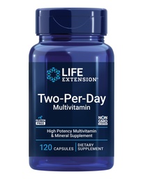 Life Extension Two-Per-Day Multivitamin, Vitamine B, C, D, Zink, Verpackt mit über 25 Vitaminen, Mineralstoffe & Extrakte, Zwei-Monat-Versorgung, Non-GMO, Gluten-Free, 120 Kapseln