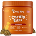 Zesty Paws Herz-Kreislauf-Unterstützung für Hunde - Taurine für Hunde - mit CoQ10, L Carnitine & Sea Buckthorn - Senior Heart Health - AlaskOmega Fish Oil Omega 3 - Senior - Lachs - 90 Count