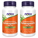 JETZT Lebensmittel Ashwagandha Extrakt 450mg, 90 VCaps (Pack von 2)