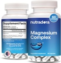 Magnesium Complex Supplement 500mg für Männer & Frauen - Magnesium Glycinat & Oxid für besseren Schlaf, Muskel, & Herz Gesundheit, Formuliert in USA, 60 Kapseln (Pack von 1)
