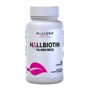 Hallusa Natural Biotin Kapseln 10.000 mcg Gesundes Haar, Haut und Nägel - Pastillas para la caída del Cabello - Crecimiento del Cabello – Crecimiento de la Barba - Alopecia y calvicie - 60 Kapseln