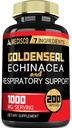 Goldenseal Root Capsule Organic mit Echinacea, Mullein Leaf, Plantain & More - 7 Premium Herbal unterstützt Immunsystem, Verdauungsgesundheit, glattes Atmen und Körpermanagement - 200 Kapseln