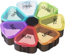 Wöchentliche Pille Organizer 7 Tage, niedliche tragbare große tägliche Medizin Box, einfach zu öffnen, BPA kostenlose Reise Pillen Case Reminder für Medikamentespender Vitamin Fish Oil Supplements Kapsel DHA Halter