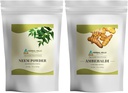 Neem Blatt Pulver und Ambehaldi Turmeric Powder 16 Oz Pack von 2 Combo