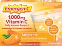 Emergen-C 1000mg Vitamin C Pulver, mit Antioxidantien, B Vitamine und Elektrolyte, Vitamin C Nahrungsergänzungsmittel für Immununterstützung, Koffein Free Fizzy Drink Mix, Tangerine Flavor - 30 Count