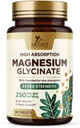 Magnesium (Glycinate) - Magnesiumergänzung für Herzgesundheit, Nerve, Muskel, Knochen und Schlafunterstützung - 100% Chelat & Hohe Absorption - 250 mg pro Servierung - Glutenfrei, Vegan, Non-GMO - 60 Count