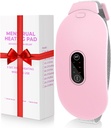 Heizkissen, Glyduny Period Cramp Massager Tragbare Cordless Heizkissen mit 6 Wärmestufen und 6 Massagemodi für Rückenschmerzen Relief Menstrual Heizkissen (Pink)