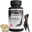 GeumHeuk Korean Black Panax Ginseng Capsule 1000mg - 90 Vegan Capsules Non GMO, High Ginsenosides, hohe Absorptionsrate, Enhance Immunity, Mental Performance, Stamina & Energy, Men & Women