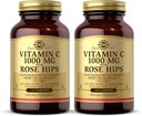 Solgar Vitamin C 1000 mg mit Rose HIPS - 100 Tabletten, Packung mit 2 - Antioxidantien & Immununterstützung - Non-GMO, Vegan, Glutenfrei, Dairy Free, Kosher - 200 Gesamt Servietten