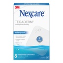 Nexcare Tegaderm wasserdicht transparente Dressing, Dirtproof, Germproof, Bietet Schutz für Minor Burns, Scrapes, Cuts, Blisters And Abrasions, 2.375 x 2.75 in, 8 Zähler