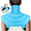 Comfytemp Ice Pack für Hals Schultern Schmerzlinderung mit Riemen, Wiederverwendbare Gel Schulter Ice Pack Wrap, Kalte Kompression körperliche Therapie Erholung für Obere Rücken, Cervical Injuries (S)