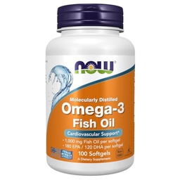 NOW Supplements, Omega-3 180 EPA / 120 DHA, molekular destilliert, kardiovaskuläre Unterstützung, 100 Softgels