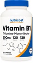Nutricost Vitamin B1 (Thiamine) 500mg, 120 Kapseln