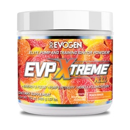 Evogen EVP Xtreme NO - Pre Workout Pulver für Männer & Frauen | Sugar Free Preworkout mit Beta Alanine, Kreatin und Koffein für Energie & Pumpe | Peach Ringe | 40 Servietten