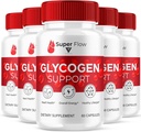 (5 Pack) Super Flow SuperFlow Glycogen Support Kapseln, Super Flow Advanced Glycogen Health and Blood Wellness Support Supplement, SuperFlow Maximum Strength Glyco Formel Supplement (300 Kapseln)