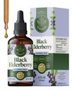 HERBAMA Black Elderberry Drops - Vegan Elderberry Liquid Extract for Immune Support - Non-GMO, Alkohol & Sugar-Free Immunity Supplement, 42-Day Supply