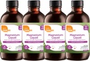Zahler Magnesium Liquid Super-Strength Magnesium Muskel-Berechnung Unterstützung, 4 FL OZ. Entflammt. (4 Stück)