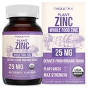 Organische Zink 25 mg | Ganze Nahrungs-Zink-Ergänzungen | Von Bio-Frucht abgeleitet, elementare Zink - Wasser extrahiert, Vegan, GMO-frei - Essential Mineral, Antioxidans, Immununterstützung, Haut - 60 Servierungen