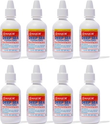 MAJOR Deep Sea Premium Saline - Nasal Moisturizing Spray für Trockenheit und Irritation Relief - Natriumchlorid 0,65% - 1,5 Fl. Oz (8 Pack)