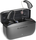 Aides auditives alpha, annulation du bruit AI OTC Aides auditives pour les aînés et les adultes, son super clair, batterie longue durée actionnée aide auditive rechargeable, 4 modes, métallisé gris foncé
