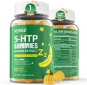NEVISS 1Pack 5-HTP-Gummien + GABA - Melatonin kostenlos - Entspannungsgummis mit Banana-Extrakt, L-Theanin, L-Tryptophan, Vitamin D3 für gesunde Erholungszyklen & Circadian Rhythm,Brain Funktion & Muskel entspannen