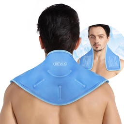 REVIX Neck Ice Pack Wrap – Wiederverwendbares Hot Cold Gel Pack für Hals und Schulter, Großes flexibles Design mit Soft Plüsch Futter, Cervical Gel Ice Wrap Ideal für Post-Workout Erholung, Fatigue & Entspannung