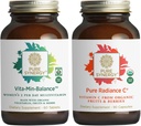PURE SYNERGY Frauen Multivitamin, Stress und Energie Essentials Bundle | Ganzes Essen Multi mit Adaptogenen | Natürliches Vitamin C Immun- und Hautergänzungsmittel | Vegan, Non-GMO, und organische Inhaltsstoffe