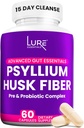 Lure Essentials Psyllium Husk Kapseln für Colon Cleanse - Prebiotic und Probiotic Fiber