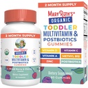 MaryRuth Organics Kleinkind Multivitamin Gummis + Postbiotics | USDA Organic | Vitamins for Kids Ages 2+ | Immununterstützung | Vitamin C | Vitamin D3 | Vitamin A | Zink | Vegan | Non-GMO | 60 Servietten