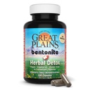 Yerba Prima Bentonite Clay Plus Kräuter-Detox, 100 Veg Kapseln - Food Grade Clay von The Great Plains, USA - Colon & Liver Cleanse Supplement mit Calcium Clay