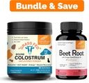 Sandhu's reine Bovine Colostrum Pulver-Ergänzung für Humans & Beet Root Powder mit Bioperine Capsules| unterstützt Immun-, Gut-, Muskel- und Gesunde Energiestufen