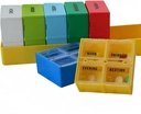 Große wöchentliche Pillen-Gehäuse, 7-tägige Pillen-Gehäuse-Komponenten, Pill Organizer 4 Times Daily, 4-A-Day Pillen-Gehäuse, Secure Compartments, 7.8 x 2.3 x 2.3 in, Gelb