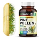 BIO KRAUTER Pine Pollen Pulver Kapseln 1000 mg - 100 Pine Pollen Kapseln für Männer und Frauen Unterstützung - Kräuterergänzung für Immununterstützung