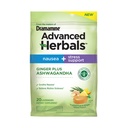 Von den Erbauern von Dramamine, Advanced Herbals Ginger & Ashwagandha Lozenges, für Übelkeit Relief & Stress Unterstützung, Tropical Fruit und Ginger Flavor, 20 Count