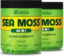Zolotus (2 Packungen 60 Kapseln Sea Moss Supplement 40 in 1, mit Kurkuma, Ashwagandha Root, Blase für Immunsystem, Body Balance & Heart Health