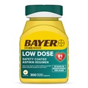 Bayer Aspirin Low Dose 81 mg, Enteric Coated Tablets, Arzt empfohlen, Sekundärprävention von Herz-Kreislauf-Krankheit, 300 Sicherheitsbeschichtete Tabletten