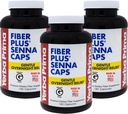 Capsules de Senna Prima Fiber Plus Yerba, 180 Count (3 Pack) - Gentle Overnight Relief, USA Made, Non-OGM, Sans gluten