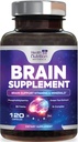 Gehirn-Gedächtnis-Ergänzung - 3X Stärke Nootropika für Konzentration, Klarheit & Fokus-Unterstützung - Gehirn Gesundheit Kognitive Vitamine mit Bacopa, Phosphatidylserin & DMAE, Brain Booster, 120 Kapseln