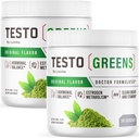 (2 Pack) Testo Greens Powder - Testo Greens, TestoGreens Powder, TestoGreens Powder, TestoGreens Advanced Formula, Testo Greens All Natural Formula, TestoGreens Powder Recensioni, 60 Serve per 2 Mesi