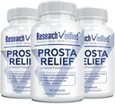 Forschung Verifiziertes Prosta Relief - Säge Palmetto und Bioperine - Prostata Gesundheit; Blase & Urinär Gesundheit, Antrieb und Leistung; Rein natürlich, 90 Kapseln (Pack von 3)