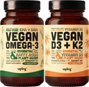 Vegan Omega 3 & Vegan Vitamin D3 + K2 Supplement Bundle - Pflanzenbasierte DHA & EPA Fettsäuren, 4000 IU Vitamin D3 und 100mcg Vitamin K2 als Mk7