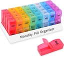 GREENCYCLE Monatliche Pille Organizer 2 Mal pro Tag, 30 Tage Pille Box AM PM, 4 Wochen Pillen-Fälle, Ein Monat Pille Medizin Container Kleine separate Komponenten Vitamine, Fischöl, Nahrungsergänzungsmittel