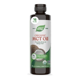 Nature's Way Organic MCT Oil, 16 Fl Oz, Gehirn und Körper Kraftstoff aus Kokosnüssen*, C8 Caprylic Acid und C10 Capric Acid, Keto und Paleo Certified, Organic, Non-GMO Project Verified