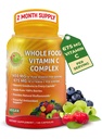 Ganze Nahrung Vitamin C-Komplex - 1450mg Organische Beeren - 675 mg Vitamin C pro Servieren, hochfeste Antioxidantien und Immununterstützung mit Acerola, Amla und natürlichen Bioflavonoiden - Vegan, Non-GMO, 120 Count