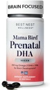 Best Nest Wellness Mama Bird Vegan Prenatal DHA - Brain &amp; Eye Support Supplement für Baby - Vegan Prenatal Supplement mit Algae DHA - Nahrungsergänzung für Mom - 60 Softgels