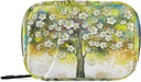 Pille Case Floral Tree Ölgemälde Pille Box 7 Tage Pille Tasche Reisen Pille Organizer Tasche mit Reißverschluss Tragbare Wöchentliche Tasche Kompakte Größe für Vitamin Supplement Halter
