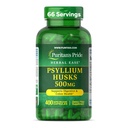 Puritan's Pride Herbal Ease® Psyllium Husks 500mg, Nahrungsergänzungsmittel für Verdauungs-, Colon- und Herzgesundheitsunterstützung, Daily Fiber Capsules, 2 Month Supply, 400 Rapid Release Capsules