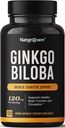 Natgrown Ginkgo Biloba 120mg - Extra Stärke Ginkgo Biloba Extrakt Kapseln - 120 Zähler